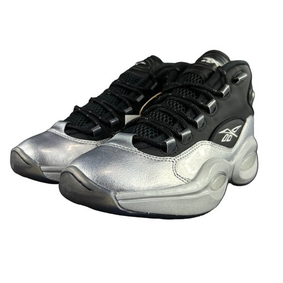 Reebok Question Mid Black Silver Basketball Shoes GX7925 Men\'s Size 7.5 - 8 main image 5